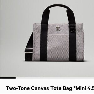 Lululemon two-tone fabric tote. Like-new. Never used